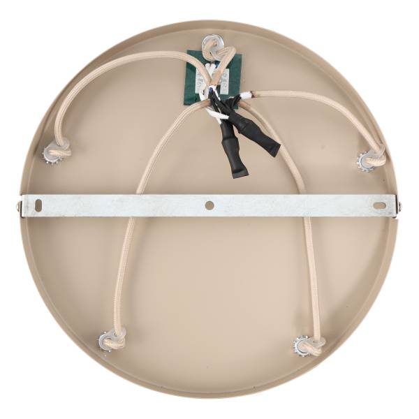 Pendelleuchte Bilman Rund - Gusseisen / Klarglas - Beige - Flammenanzahl: 5