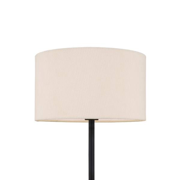 Stehleuchte Berby - Gusseisen / Samt - Beige - 2-flammig