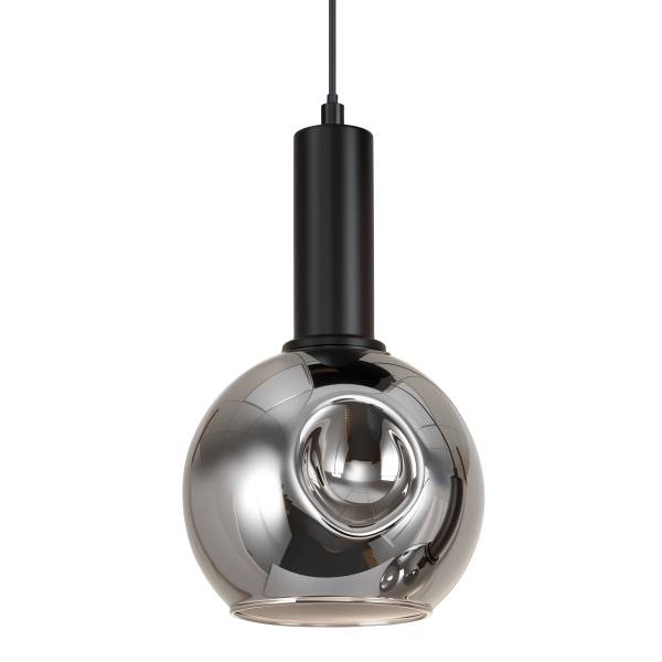 Pendelleuchte Ardeno Rund - Gusseisen / Rauchglas - Schwarz - 3-flammig