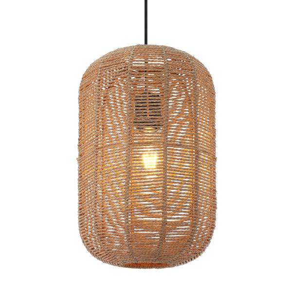 Pendelleuchte Husley - Gusseisen / Papier - Natur - 1-flammig