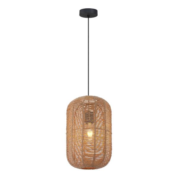 Pendelleuchte Husley - Gusseisen / Papier - Natur - 1-flammig