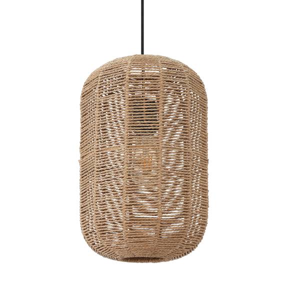 Pendelleuchte Husley - Gusseisen / Papier - Natur - 1-flammig