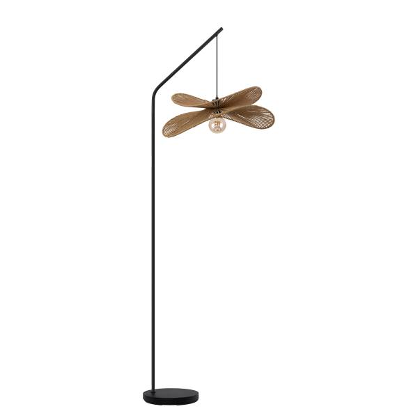 Stehleuchte Fulger - Gusseisen / Papier - Natur - 1-flammig