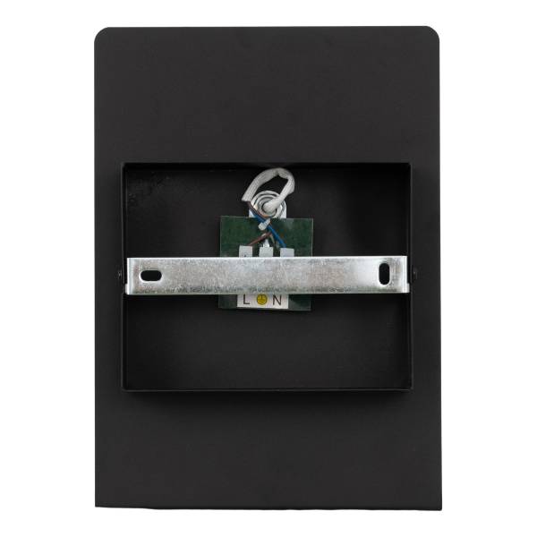 Wandleuchte Harlon - Gusseisen / Milchglas - 1-flammig - Schwarz