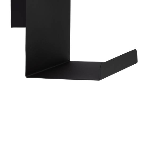 Wandleuchte Harlon - Gusseisen / Milchglas - 1-flammig - Schwarz