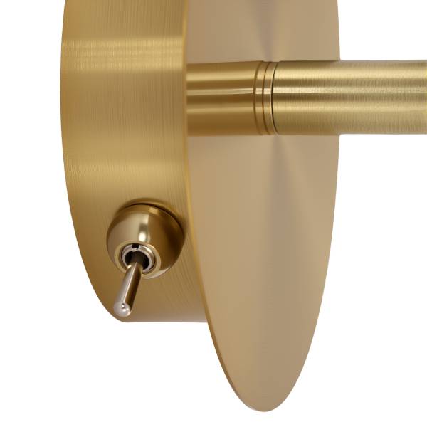 Wandleuchte Bosken - Gusseisen / Milchglas - Messing - Flammenanzahl: 1