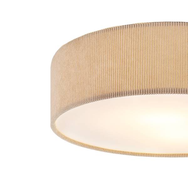 Deckenleuchte Coning - Gusseisen / Samt - Hellbraun - 2-flammig