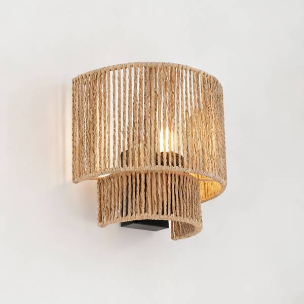 Wandleuchte Torbet - Gusseisen / Papier - Natur - 1-flammig