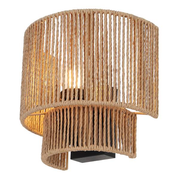 Wandleuchte Torbet - Gusseisen / Papier - Natur - 1-flammig