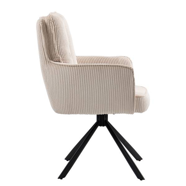 Drehbarer Armlehnenstuhl SALVIN 2er-Set - Beige