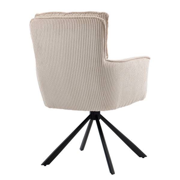 Drehbarer Armlehnenstuhl SALVIN 2er-Set - Beige