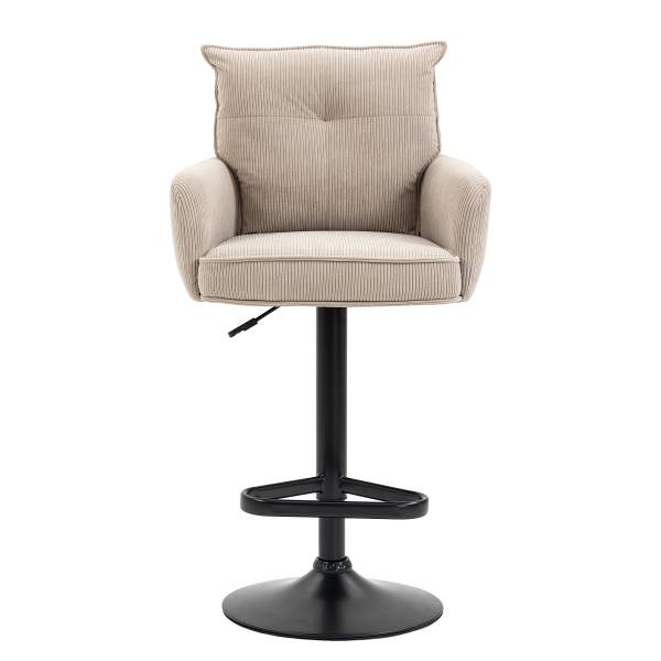 Drehbarer Barstuhl DIDRIP 2er-Set - Höhenverstellbar - Cappuccino - Teller