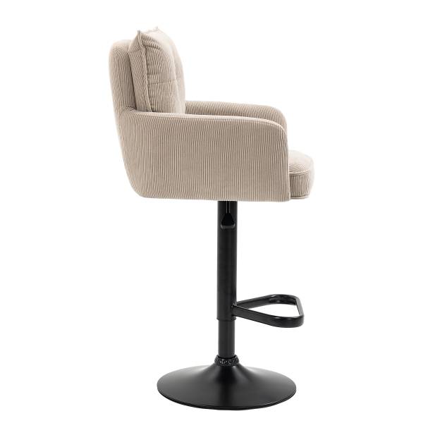 Drehbarer Barstuhl DIDRIP 2er-Set - Höhenverstellbar - Cappuccino - Teller