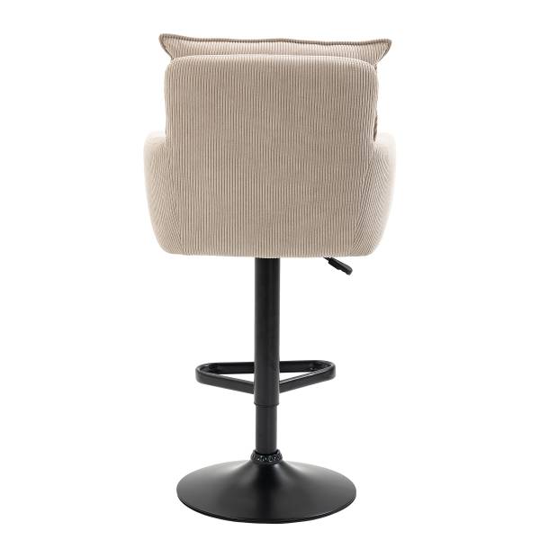 Drehbarer Barstuhl DIDRIP 2er-Set - Höhenverstellbar - Cappuccino - Teller