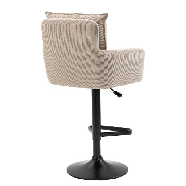 Drehbarer Barstuhl DIDRIP 2er-Set - Höhenverstellbar - Cappuccino - Teller
