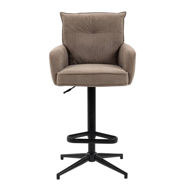 Drehbarer Barstuhl DIDRIP 2er-Set - Höhenverstellbar - Braun - Sternförmig