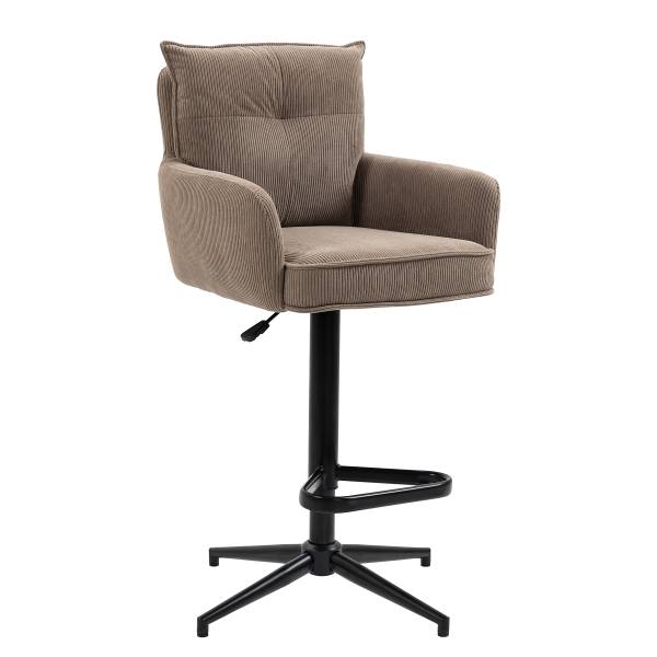 Drehbarer Barstuhl DIDRIP 2er-Set - Höhenverstellbar - Braun - Sternförmig