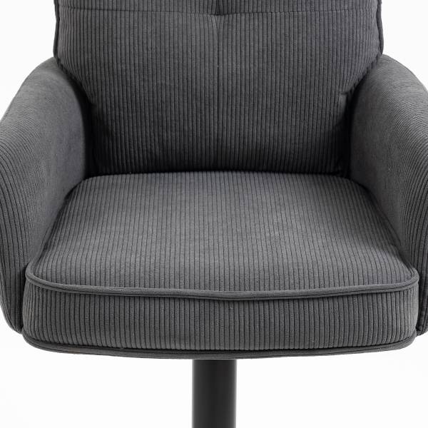 Drehbarer Barstuhl DIDRIP 2er-Set - Höhenverstellbar - Grau - Teller