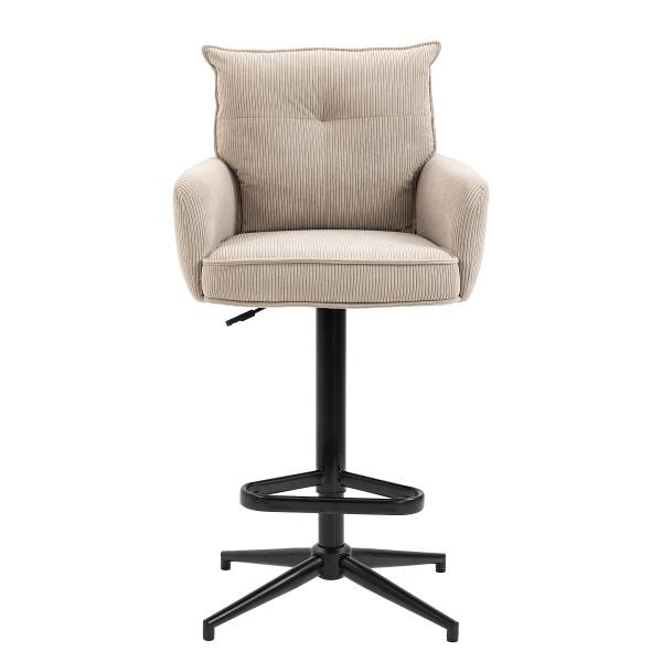 Drehbarer Barstuhl DIDRIP 2er-Set - Höhenverstellbar - Cappuccino - Sternförmig