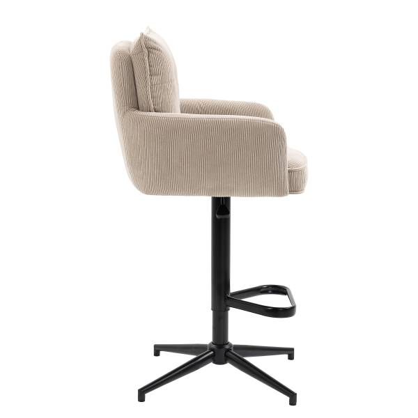 Drehbarer Barstuhl DIDRIP 2er-Set - Höhenverstellbar - Cappuccino - Sternförmig