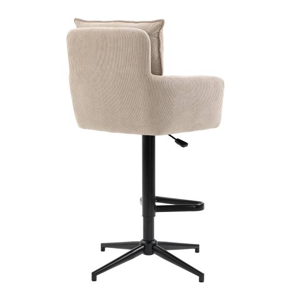 Drehbarer Barstuhl DIDRIP 2er-Set - Höhenverstellbar - Cappuccino - Sternförmig