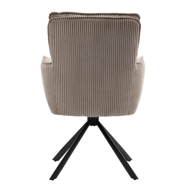 Drehbarer Armlehnenstuhl SALVIN 2er-Set - Cappuccino