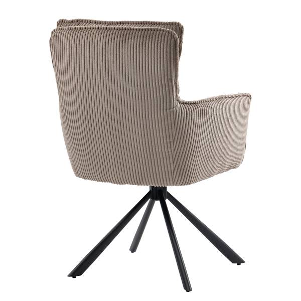 Drehbarer Armlehnenstuhl SALVIN 2er-Set - Cappuccino