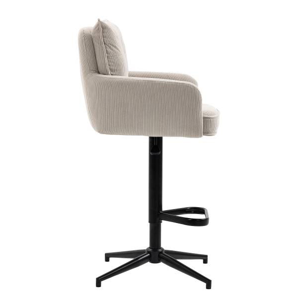 Drehbarer Barstuhl DIDRIP 2er-Set - Höhenverstellbar - Beige - Sternförmig