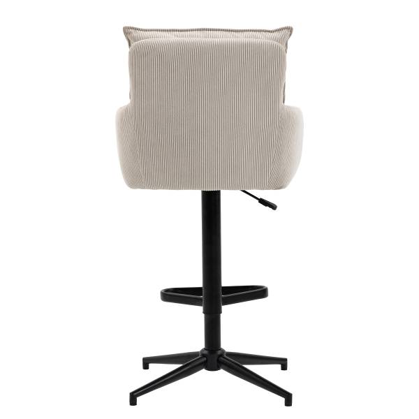 Drehbarer Barstuhl DIDRIP 2er-Set - Höhenverstellbar - Beige - Sternförmig