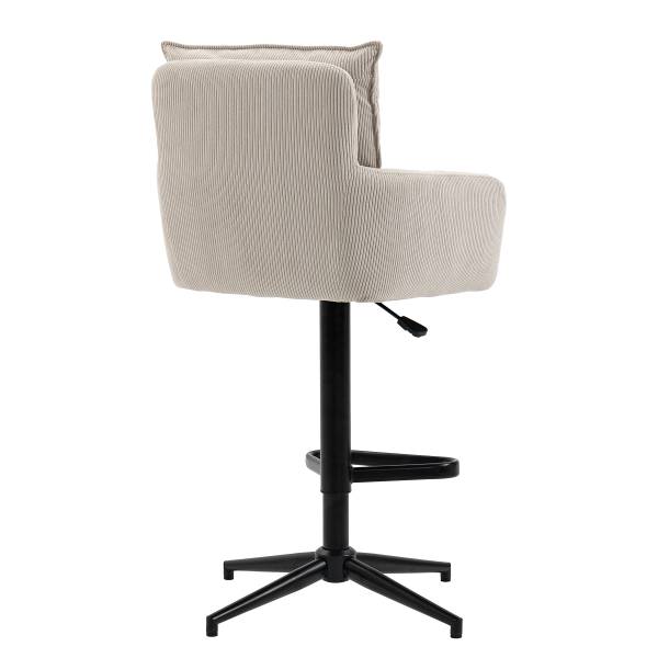 Drehbarer Barstuhl DIDRIP 2er-Set - Höhenverstellbar - Beige - Sternförmig