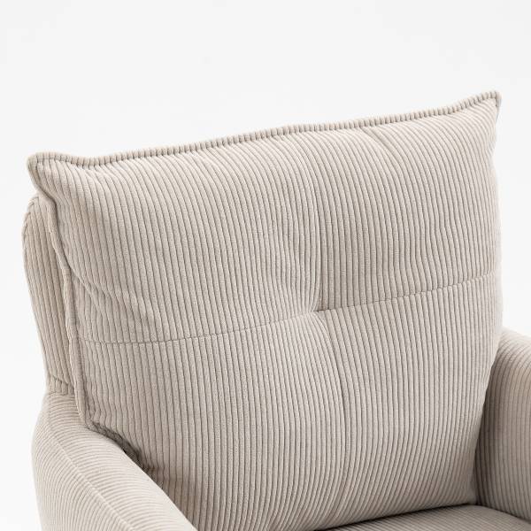Drehbarer Barstuhl DIDRIP 2er-Set - Höhenverstellbar - Beige - Sternförmig