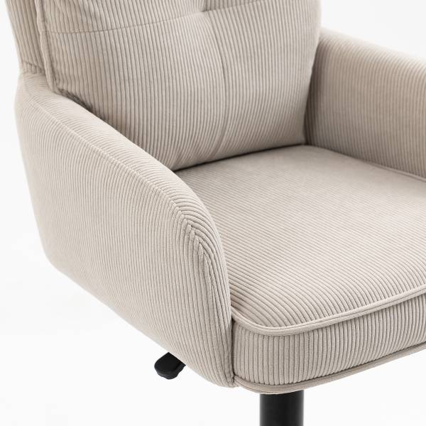 Drehbarer Barstuhl DIDRIP 2er-Set - Höhenverstellbar - Beige - Sternförmig