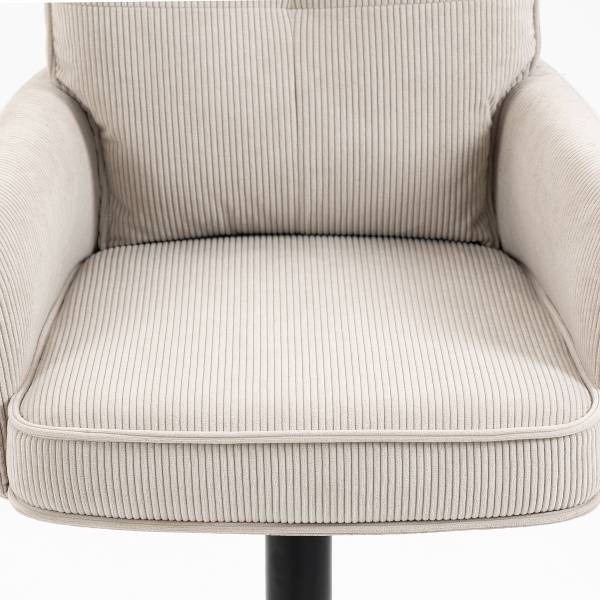 Drehbarer Barstuhl DIDRIP 2er-Set - Höhenverstellbar - Beige - Sternförmig