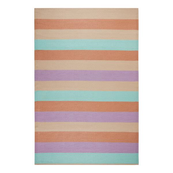 In-/Outdoorteppich COLOUR CLASH Streifen - Polypropylen / recyceltes Material - 118 x 180 cm