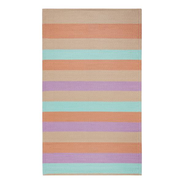 In-/Outdoorteppich COLOUR CLASH Streifen - Polypropylen / recyceltes Material - 150 x 90 cm