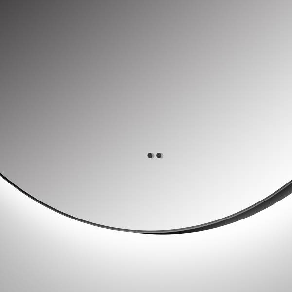 Beleuchteter Spiegel Talos rund - Matt Schwarz - Breite: 50 cm