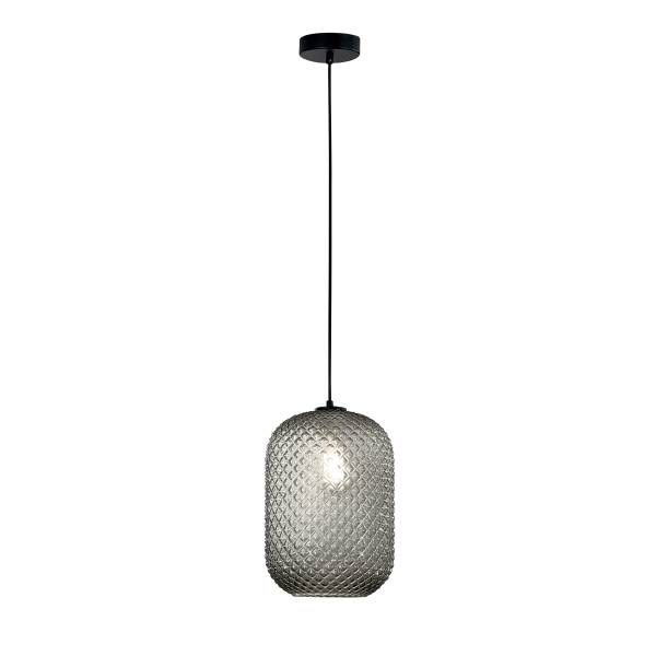 Pendelleuchte Ashford Typ B - Farbglas / Aluminium - 1-flammig - Grau