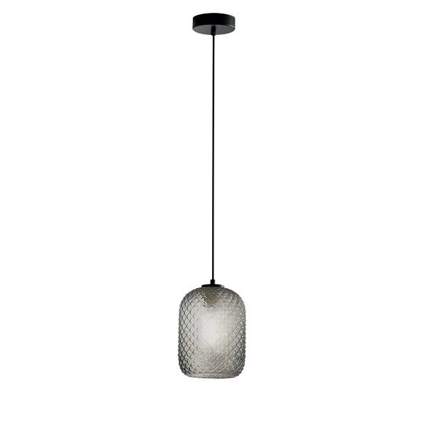 Pendelleuchte Ashford Typ A - Farbglas / Aluminium - 1-flammig - Grau
