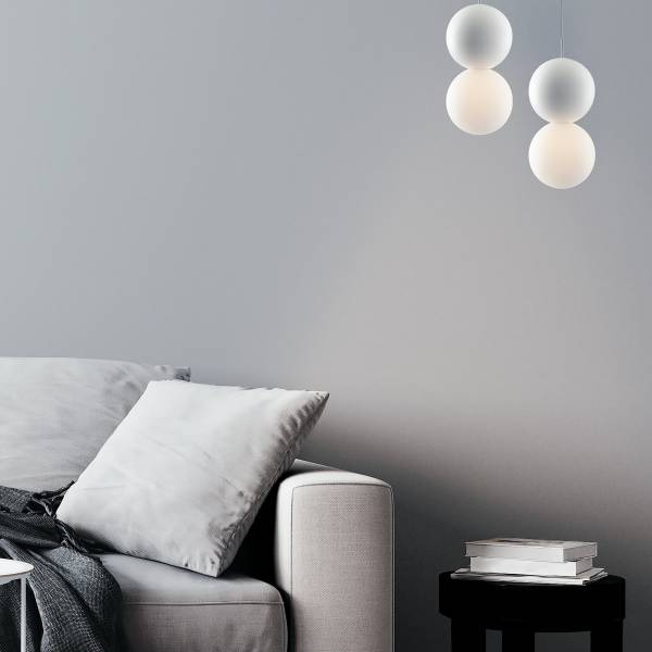 Pendelleuchte Kiss - Acrylglas / Gips - 1-flammig