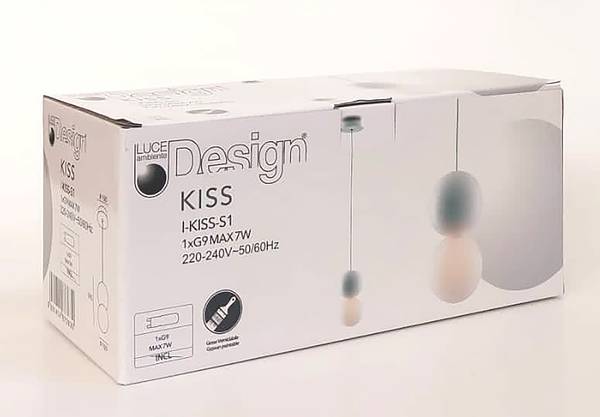 Pendelleuchte Kiss - Acrylglas / Gips - 1-flammig