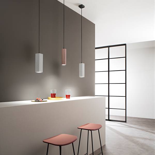 Pendelleuchte Kruk Typ A - Beton / Aluminium - 1-flammig - Braun