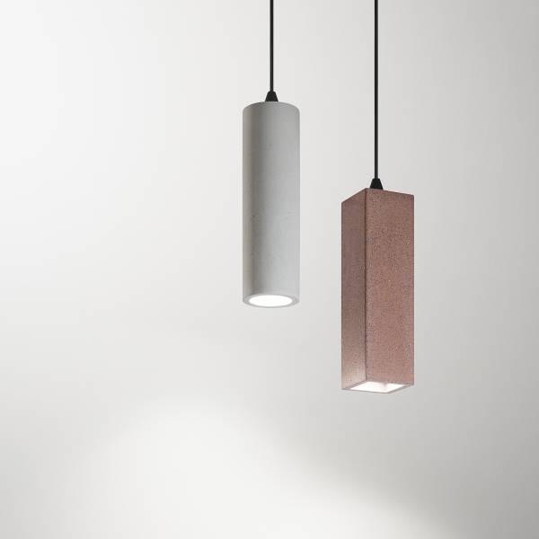 Pendelleuchte Kruk Typ A - Beton / Aluminium - 1-flammig - Braun