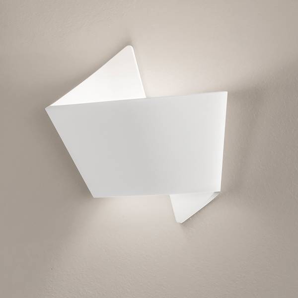 Wandleuchte Origami - Gips - 1-flammig