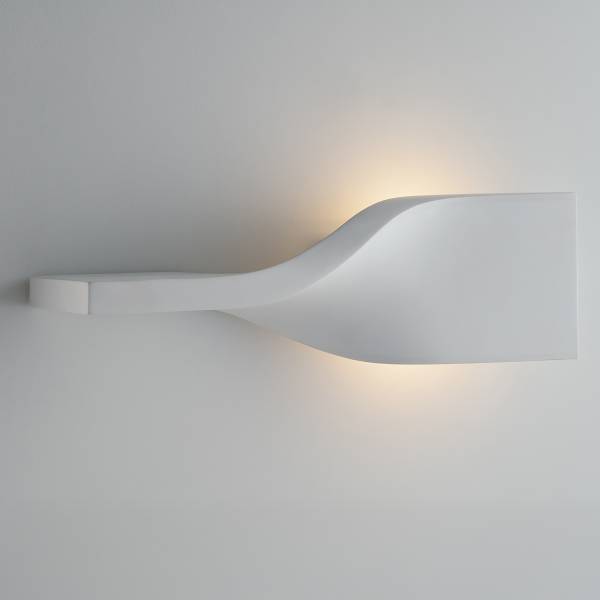 Wandleuchte Piroette - Gips - 1-flammig - Breite: 36 cm