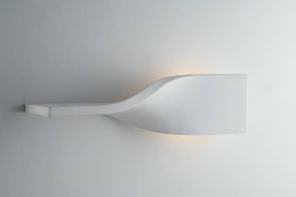 Wandleuchte Piroette - Gips - 1-flammig - Breite: 36 cm