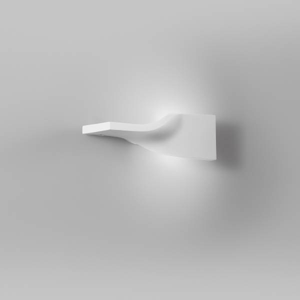 Wandleuchte Piroette - Gips - 1-flammig - Breite: 36 cm