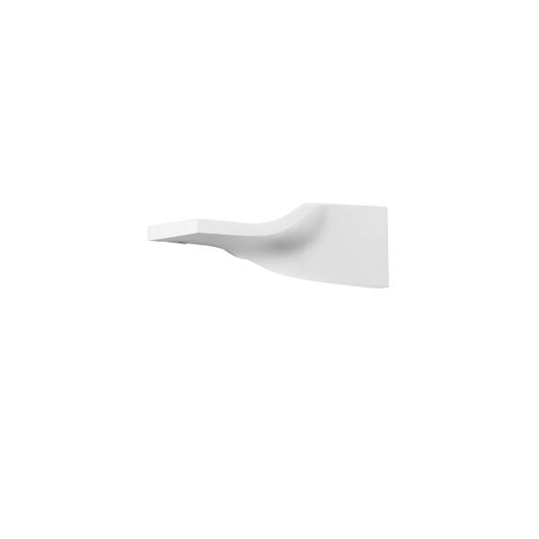 Wandleuchte Piroette - Gips - 1-flammig - Breite: 36 cm