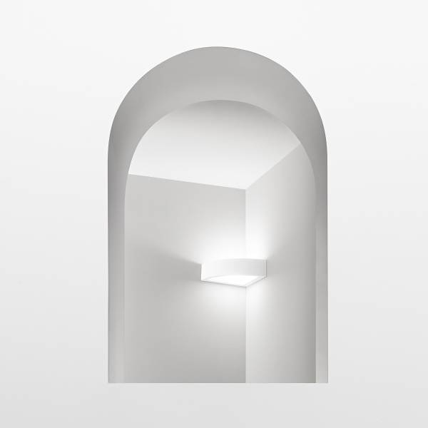 Wandleuchte Mykonos - Satiniertes glas / Gips - 1-flammig