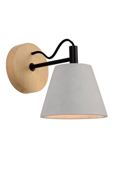 Wandleuchte Possio - Kunststein - Grau
