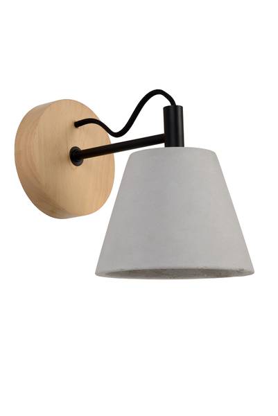Wandleuchte Possio - Kunststein - Grau